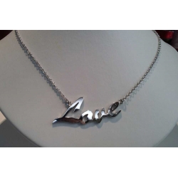 Collana Names argento platinato Love